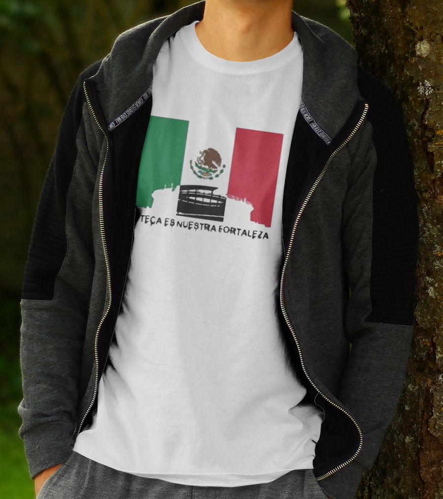 Azteca Es Nuestra Fortaleza Estadio Bandera México T-Shirt