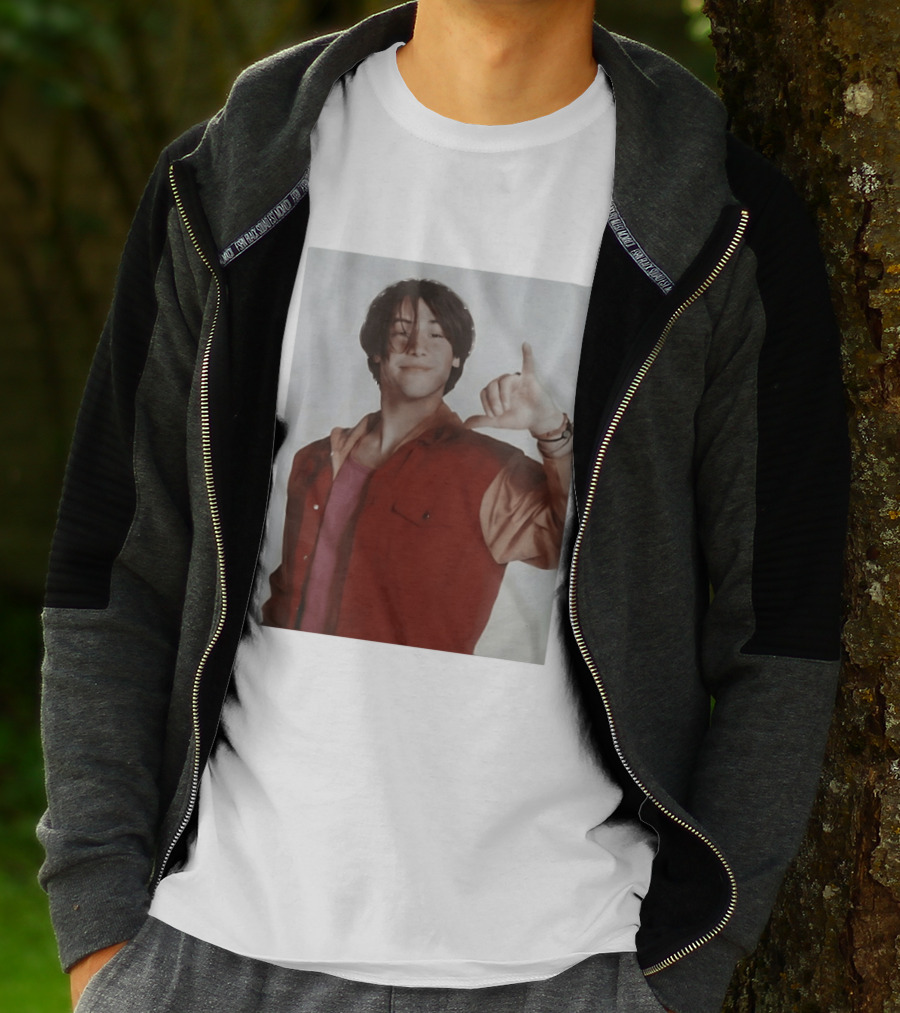 Keanu Reeves Hang Loose 90s Vintage Style Nostalgia Iconic Gesture T-Shirt