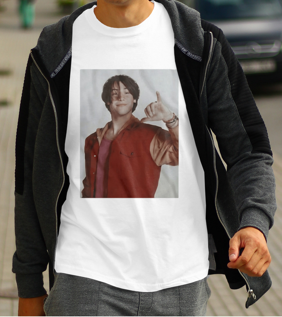 Keanu Reeves Hang Loose 90s Vintage Style Nostalgia Iconic Gesture T-Shirt