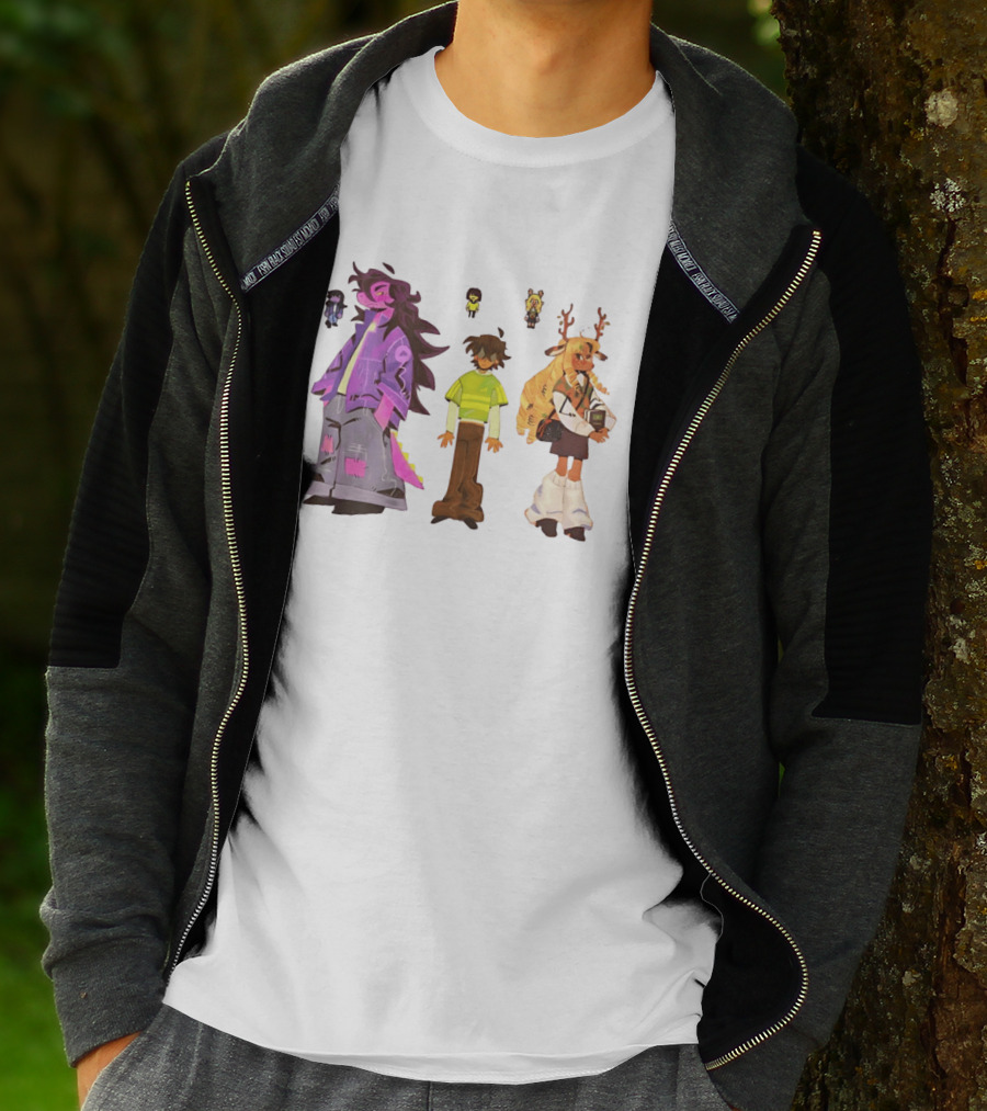 Deltarune Characters Illustrated Including Kris Susie And Noelle T-Shirt