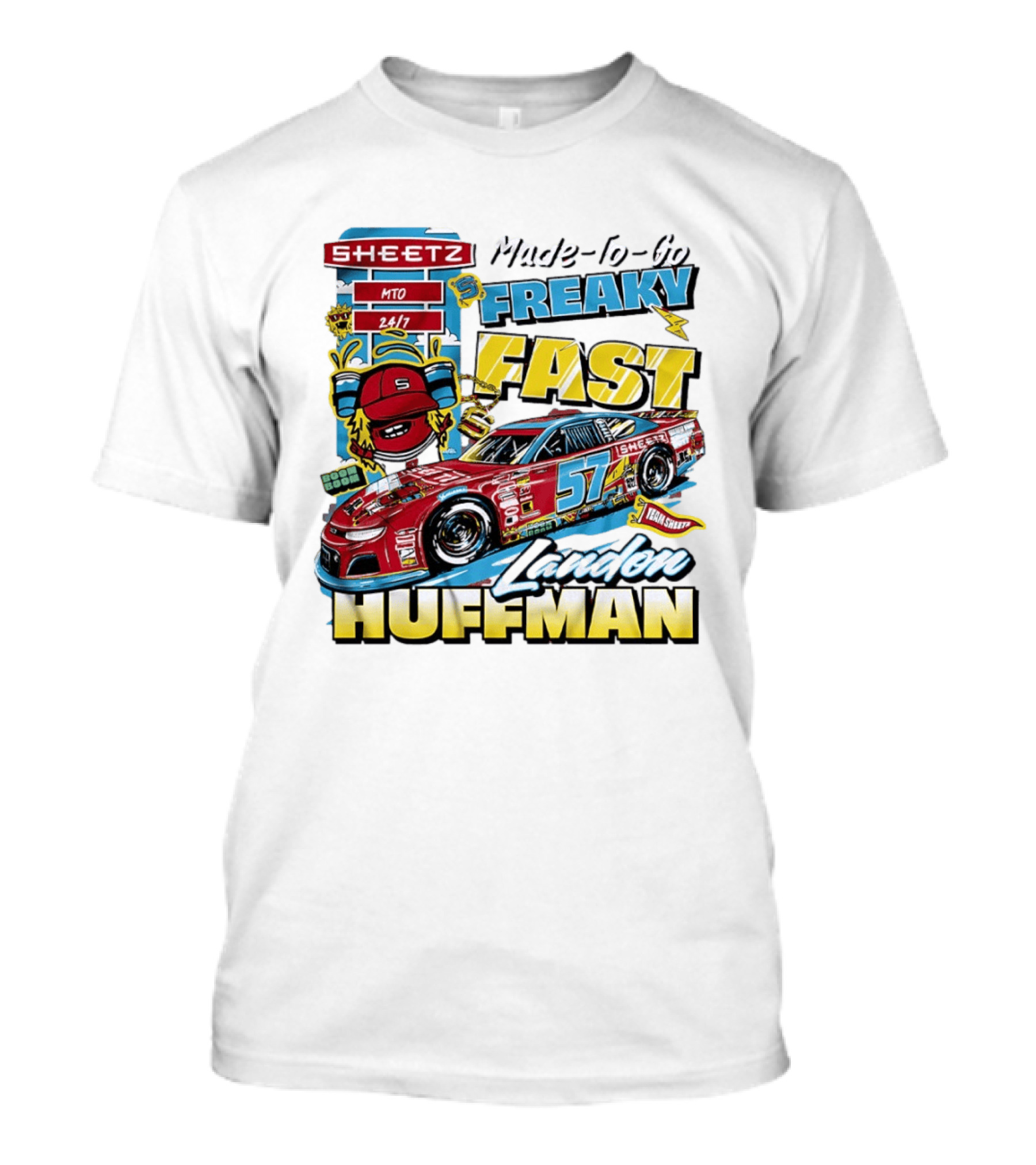 Sheetz Made To Go Freaky Fast 57 Landon Huffman Nascar Racing Team T-Shirt