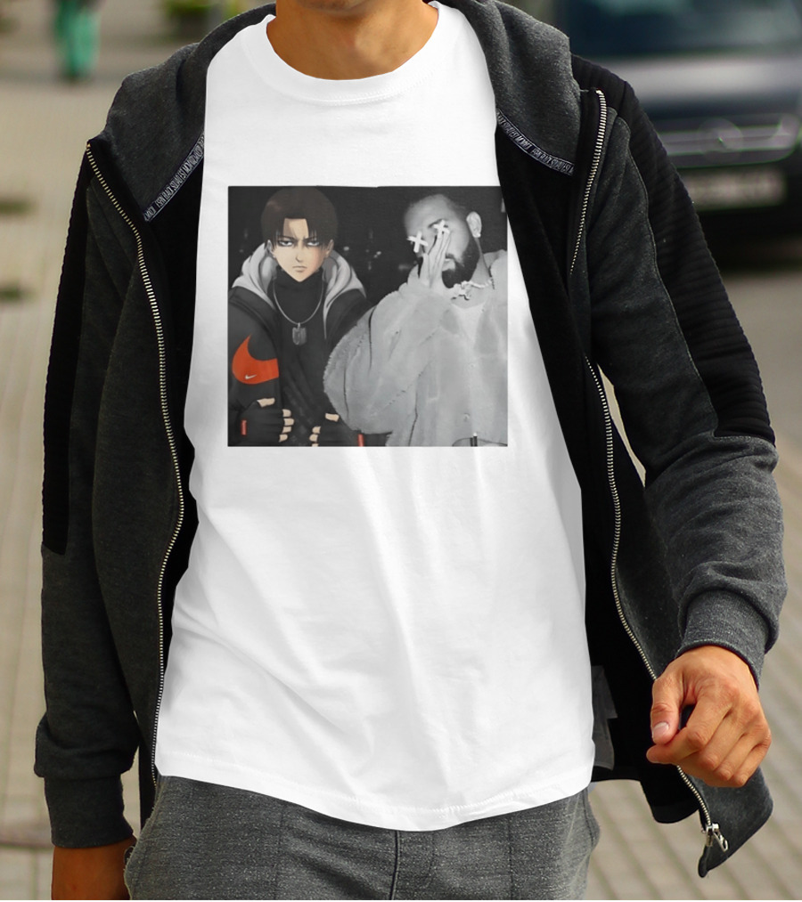 Levi Ackerman Nike Puffer Jacket Drake Crossover Fashion T-Shirt