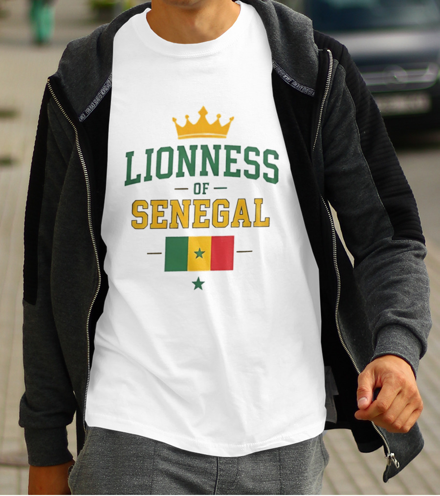 Lioness Of Senegal Flag Crown National T-Shirt