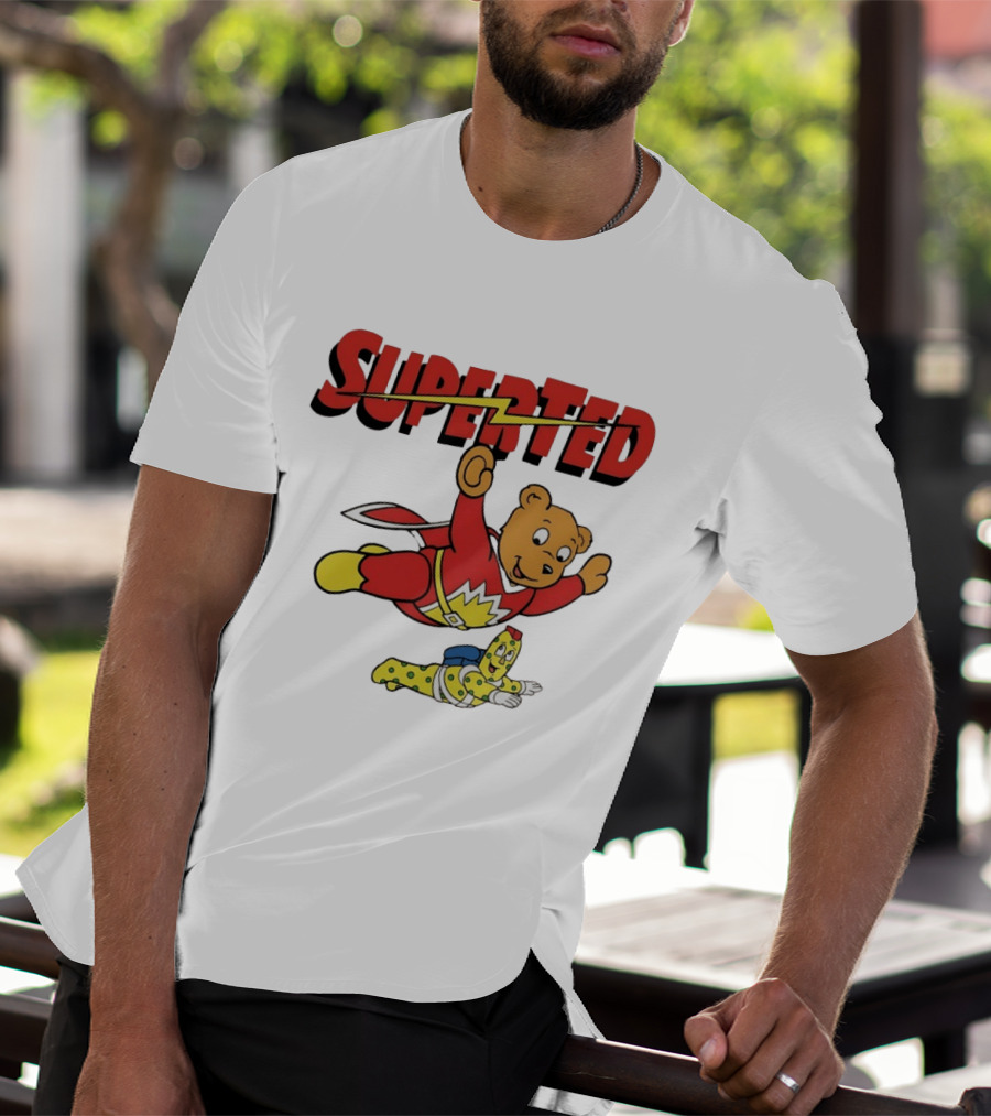 Superted And Spot 80s Cartoon British Animation Flying Characters T-Shirt