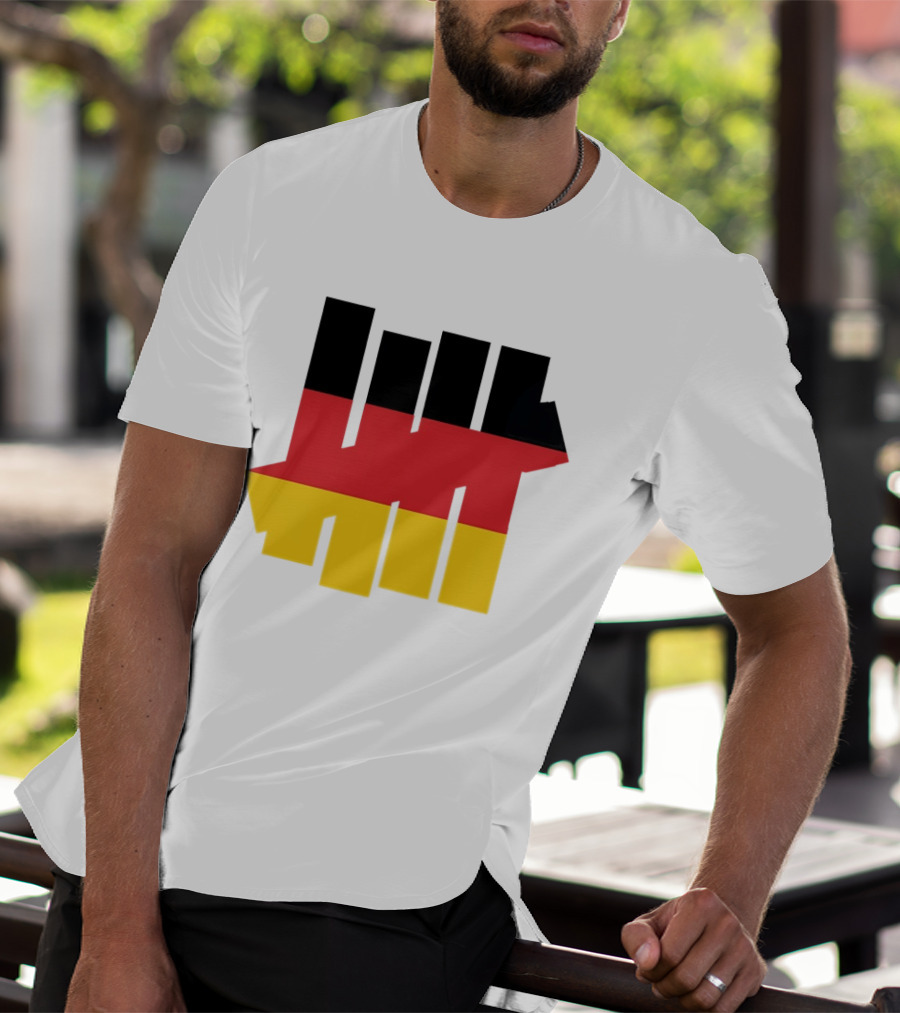Germany Flag Undefeated Tally Marks Black Red Gold T-Shirt