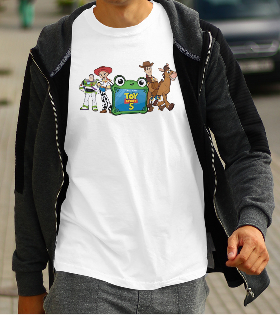 Toy Story 5 Jessie Buzz Woody Bullseye Disney Pixar Group T-Shirt