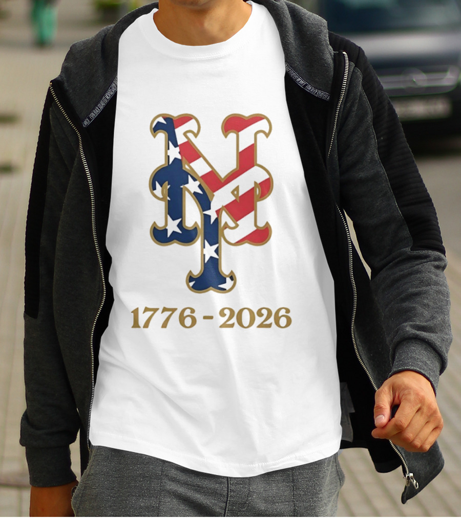 New York Mets MLB 1776 2026 250th Fourth Of July Patriotic T-Shirt