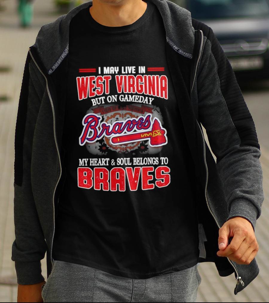 West Virginia Gameday Heart And Soul Belong To Braves T-Shirt