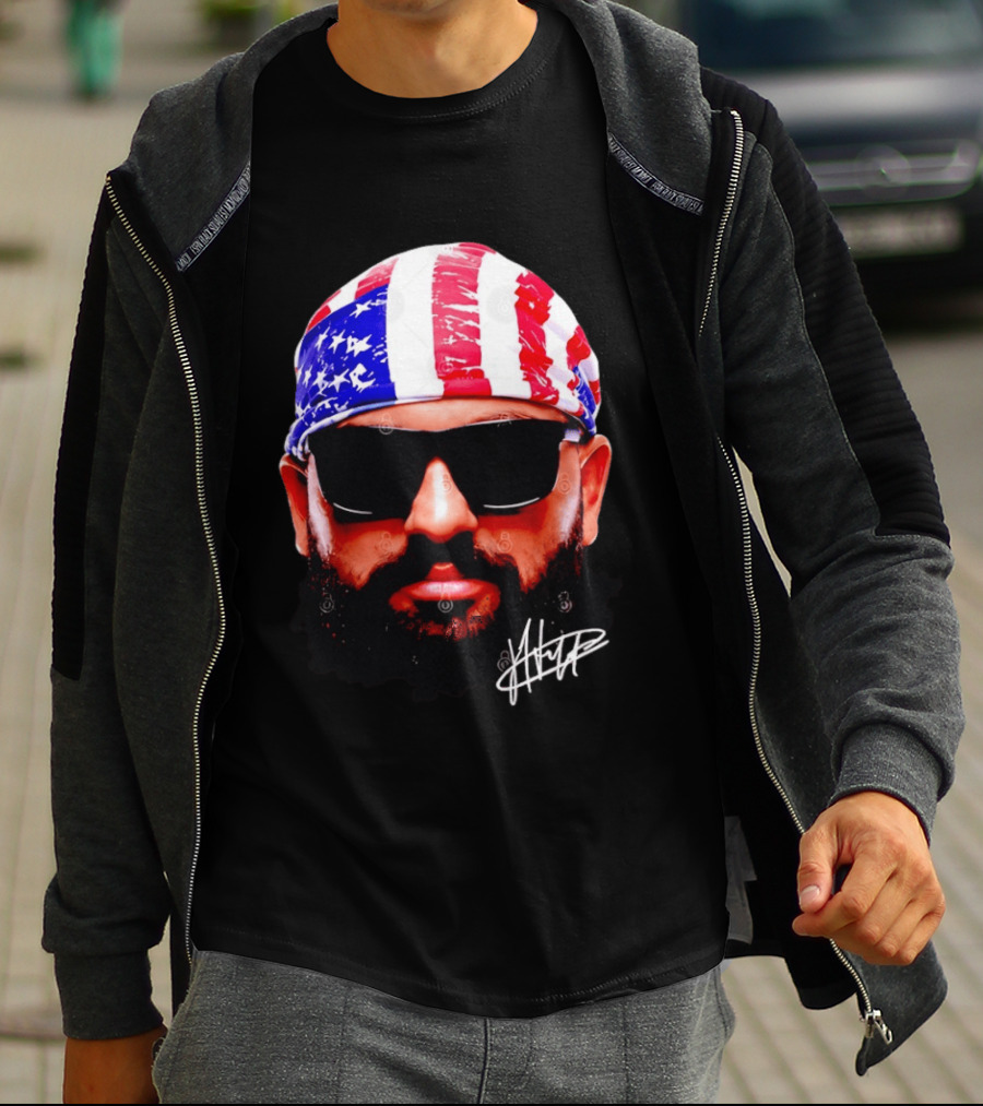 Josh Hokit American Flag Bandana UFC Signature T-Shirt