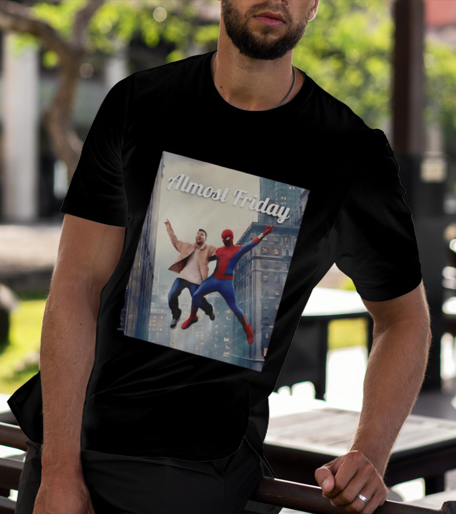 Almost Friday Lionel Messi Spider Man Cityscape Adventure T-Shirt