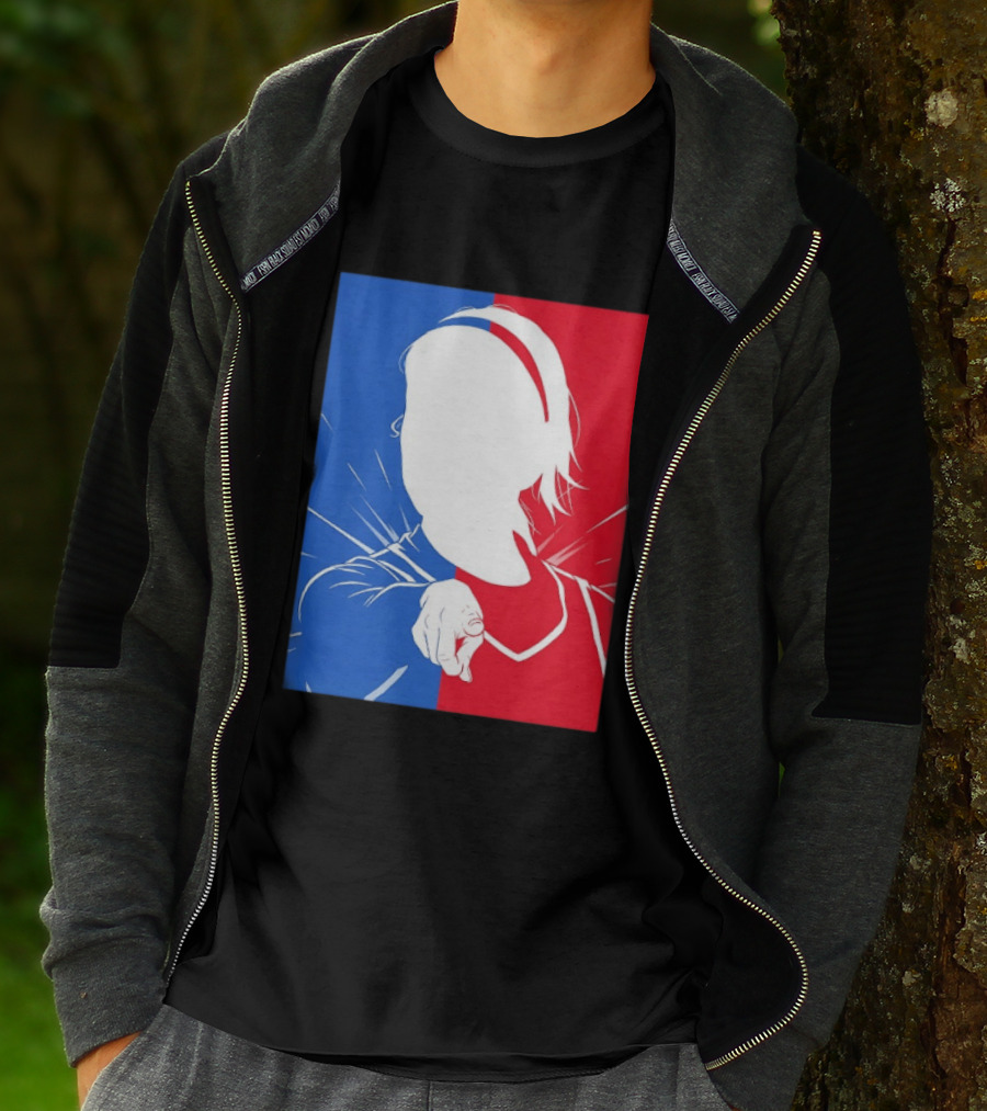 Sophie Cunningham Indiana Fever WNBA Player Silhouette Blue Red T-Shirt