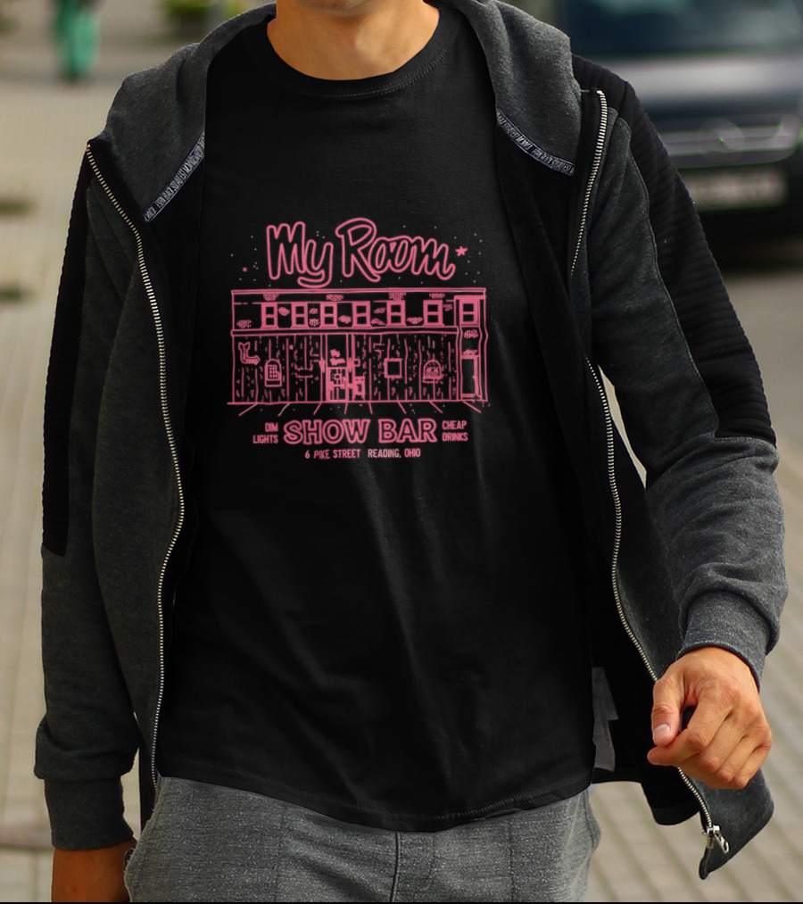 My Room Show Bar 6 Pike Street Reading Ohio Urban Building Sketch T-Shirt