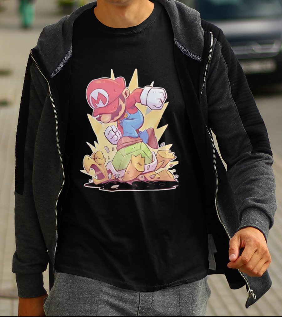 Super Mario Koopa Troopa Smash Stomp Action T-Shirt