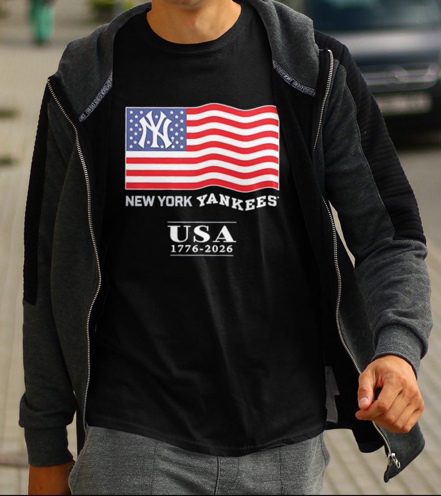 New York Yankees USA American Flag 1776 2026 4th Of July T-Shirt