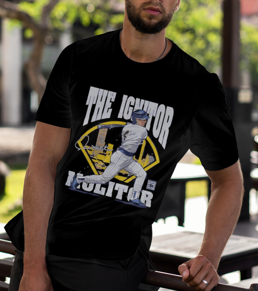 Paul Molitor The Ignitor Milwaukee Brewers HOF Baseball Legend T-Shirt