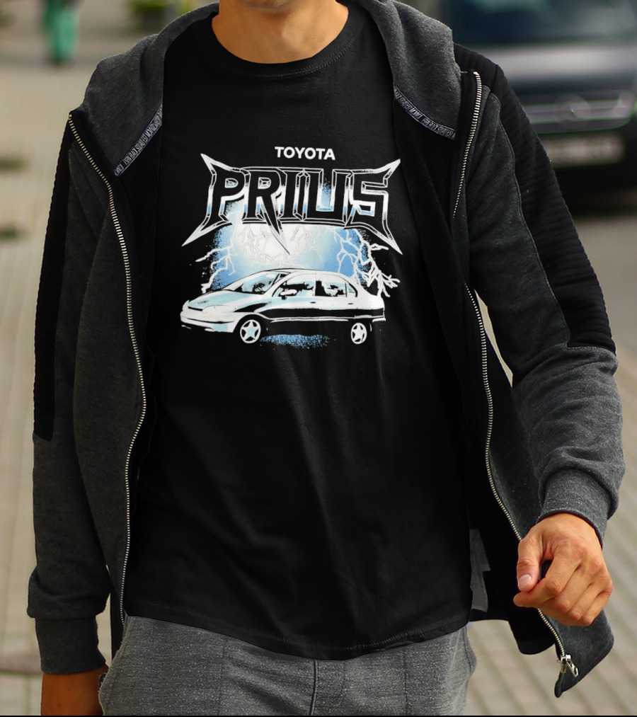 Toyota Prius Lightning Bolt Metal T-Shirt