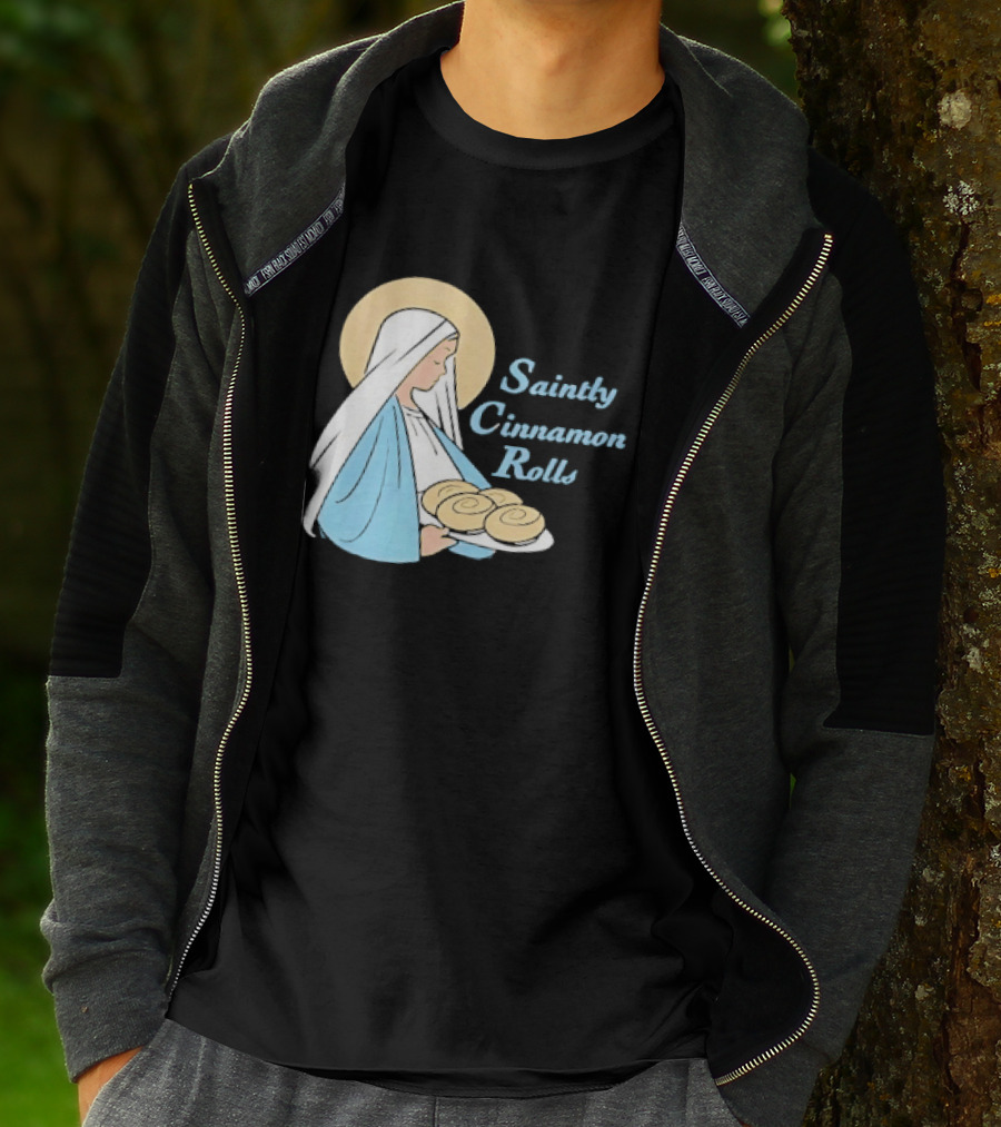 Saintly Cinnamon Roll Angelic Pastry Delight T-Shirt