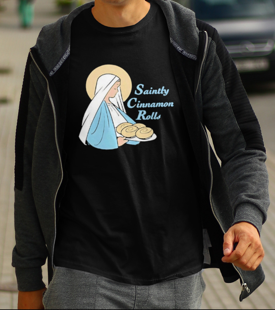 Saintly Cinnamon Roll Angelic Pastry Delight T-Shirt
