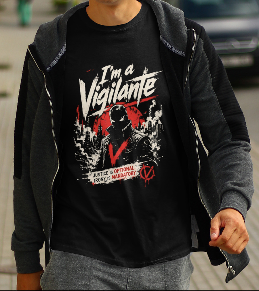 I'm A Vigilante Justice Optional Irony Mandatory V For Vendetta T-Shirt