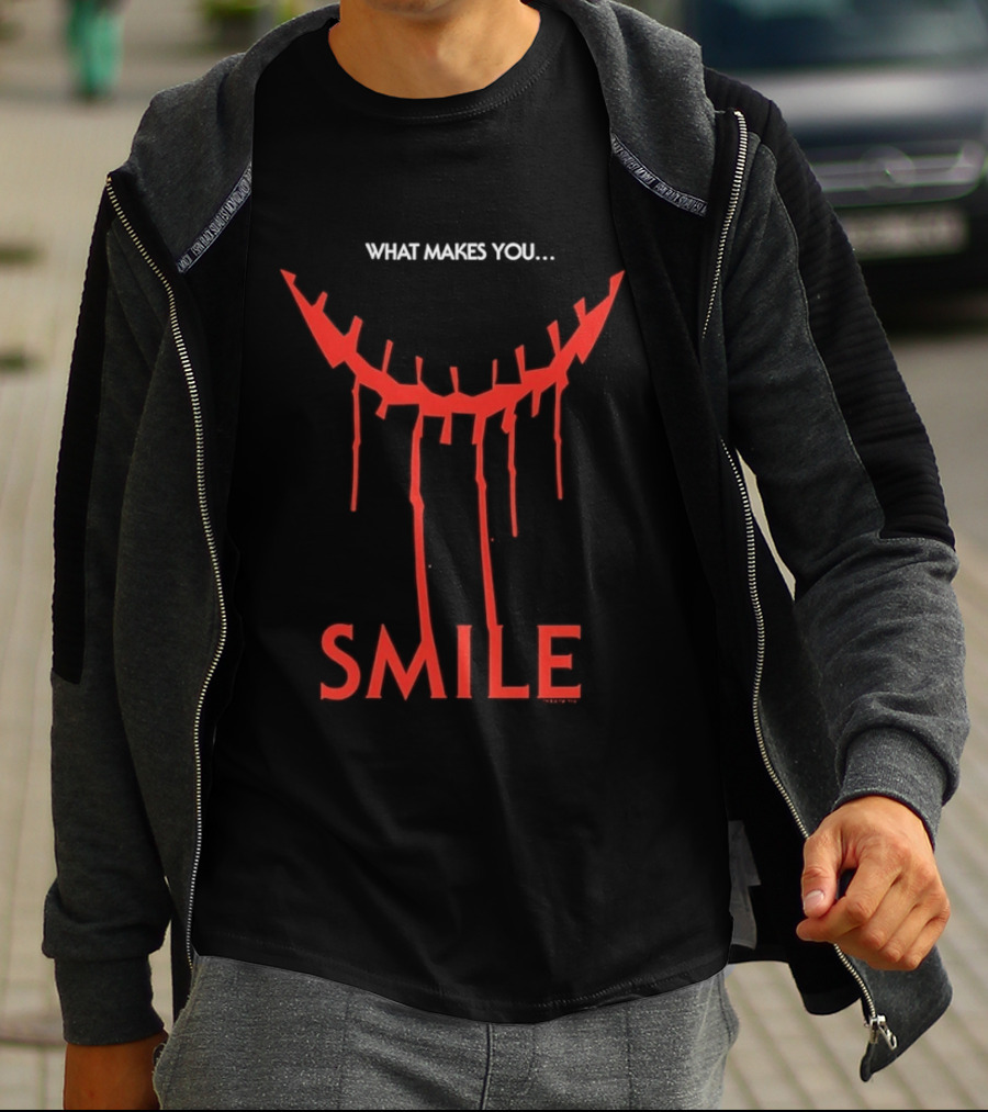 What Makes You Smile Red Creepy Stitched Grin T-Shirt