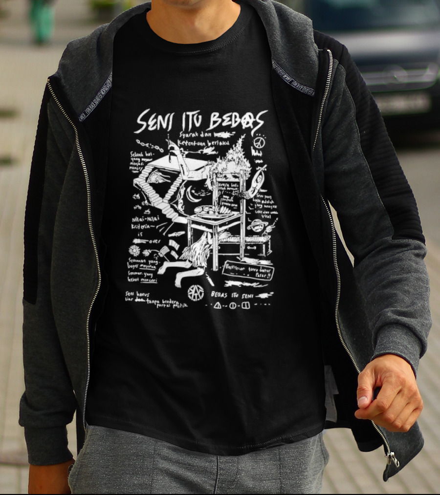 Seni Itu Bebas Syarat Dan Ketentuan Berlaku Seni Kontemporer Dan Ekspresi Kreatif T-Shirt