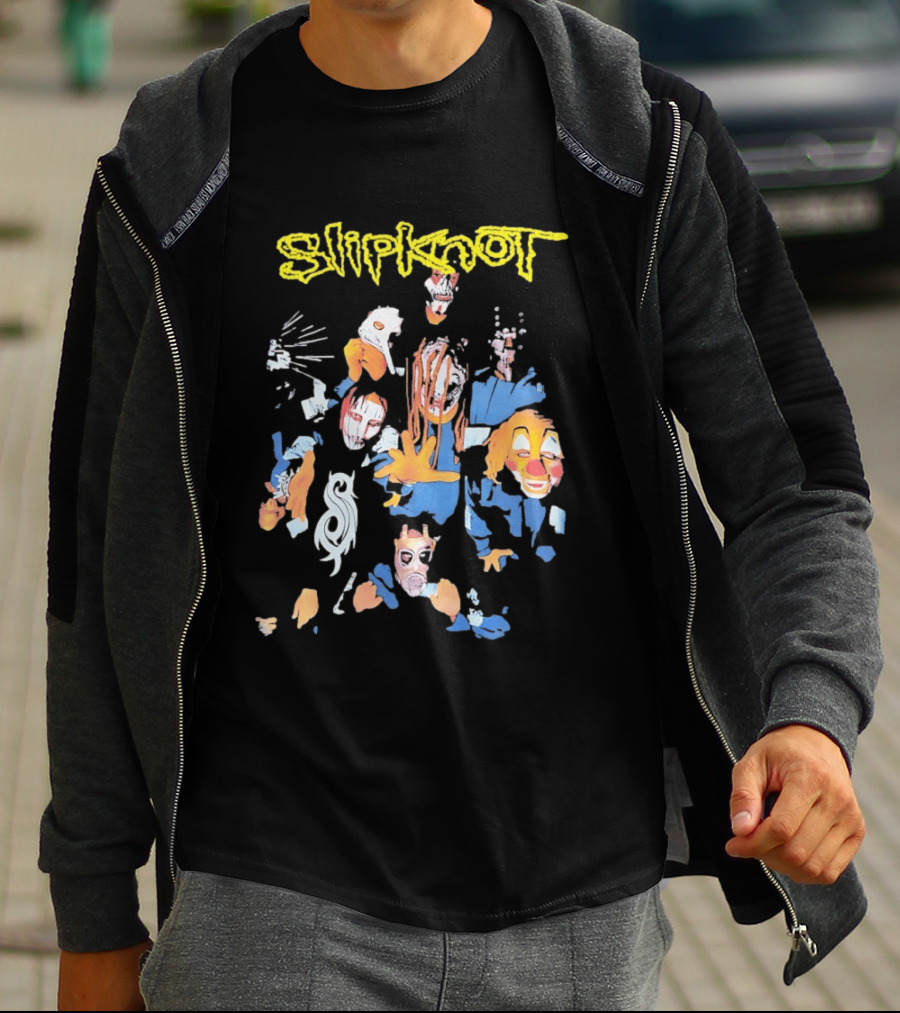 Slipknot Band Members Iowa Era Self Titled Debut Album Masks T-Shirt