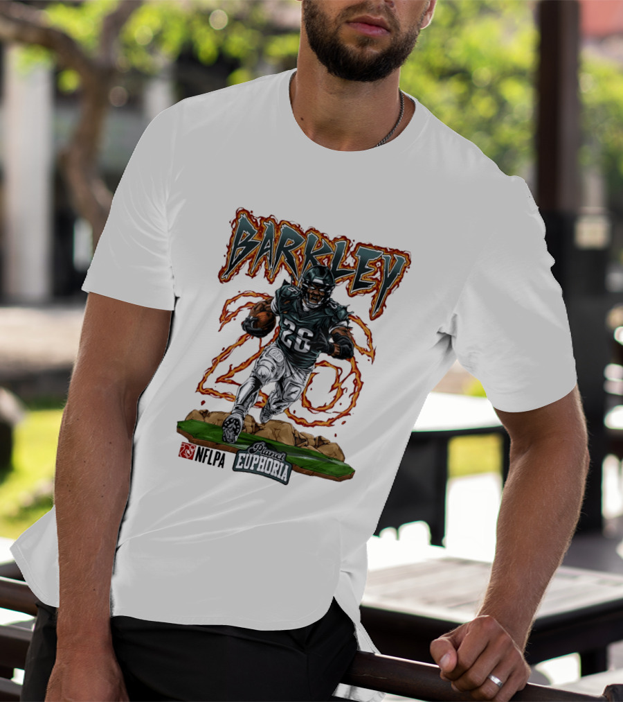 Saquon Barkley Number 26 Planet Euphoria NFLPA Football T-Shirt
