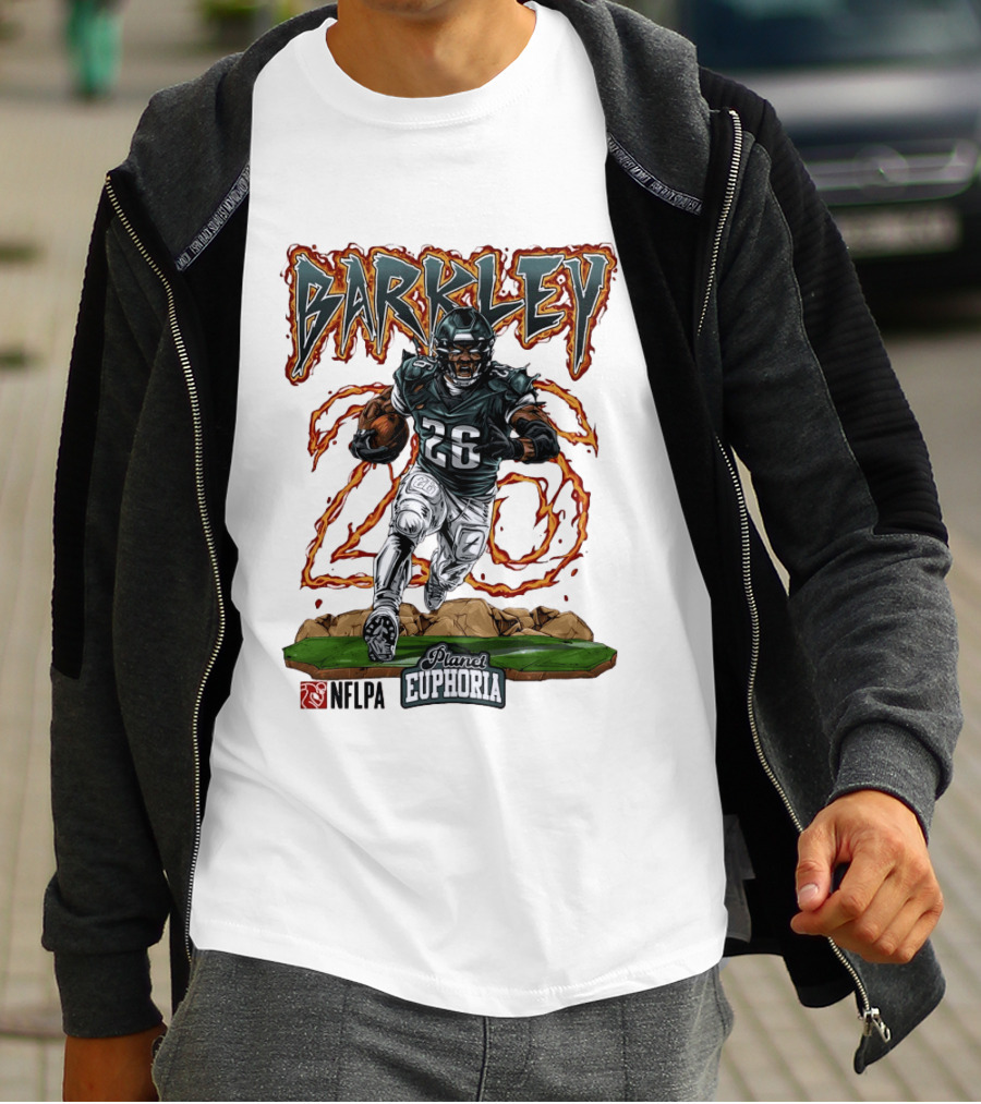 Saquon Barkley Number 26 Planet Euphoria NFLPA Football T-Shirt
