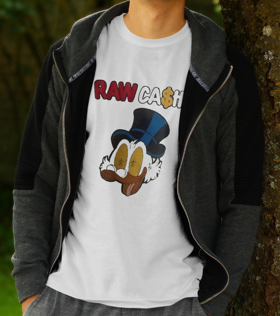 RAW CA$H Duck Eyes Dollar Sign Hat T-Shirt