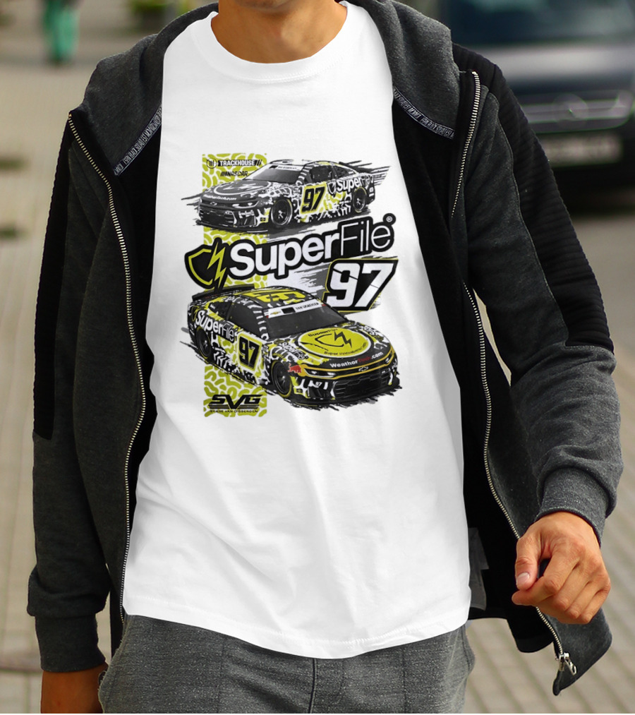 SuperFile 97 Shane Van Gisbergen NASCAR Trackhouse Racing Lefty Out There T-Shirt