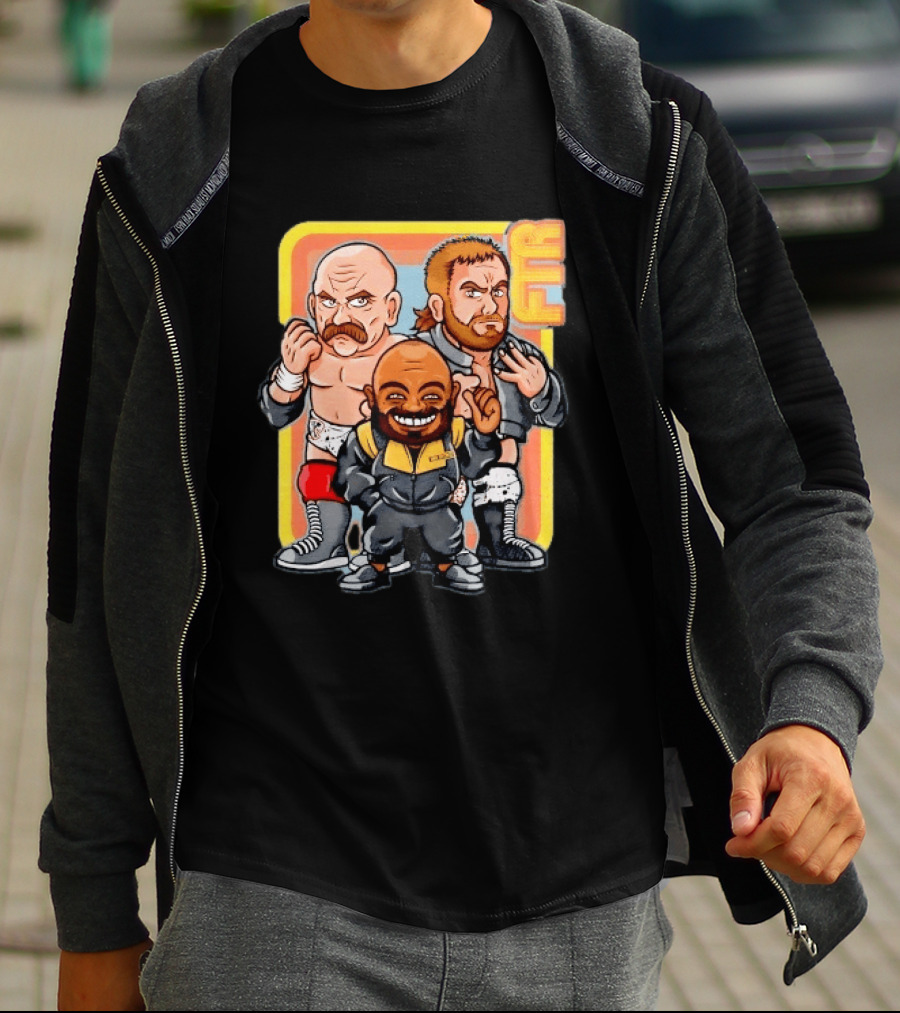 AEW Big Stoke FTR Wrestling Stable Cartoon Characters T-Shirt