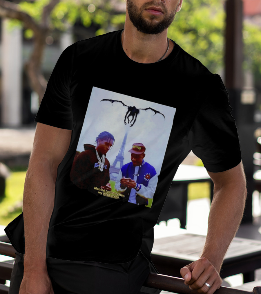 ASAP Rocky Tyler The Creator Eiffel Tower Married To The Money My Bitch Green T-Shirt