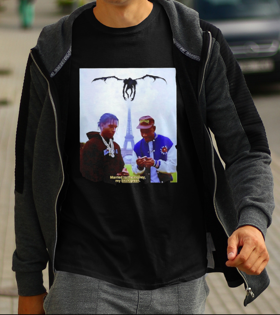 ASAP Rocky Tyler The Creator Eiffel Tower Married To The Money My Bitch Green T-Shirt