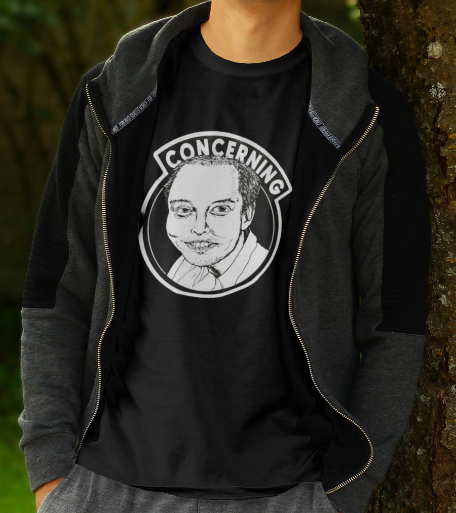 Concerning Elon Musk Meme Face Tesla Twitter T-Shirt