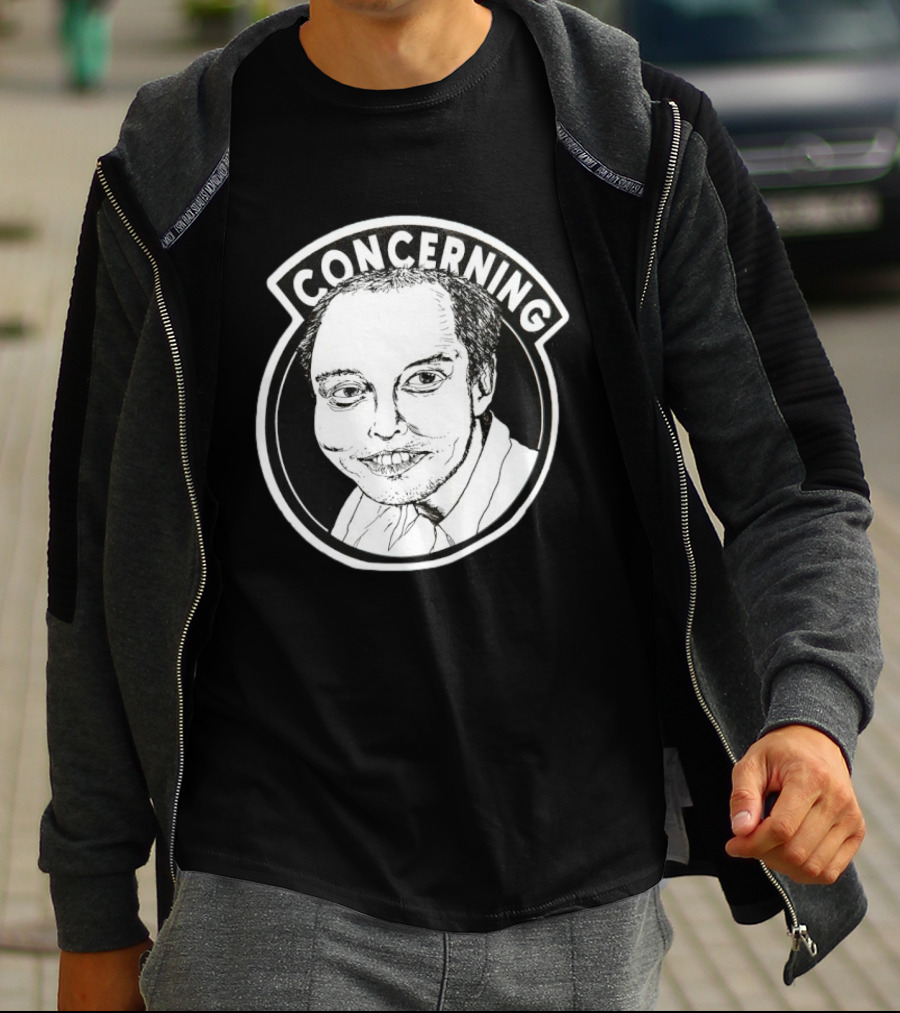 Concerning Elon Musk Meme Face Tesla Twitter T-Shirt