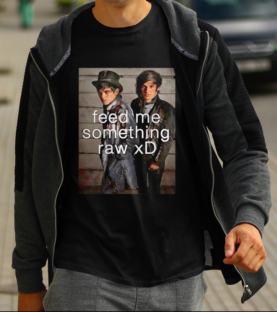 Feed Me Something Raw XD Goth Vampire Duo Steampunk T-Shirt