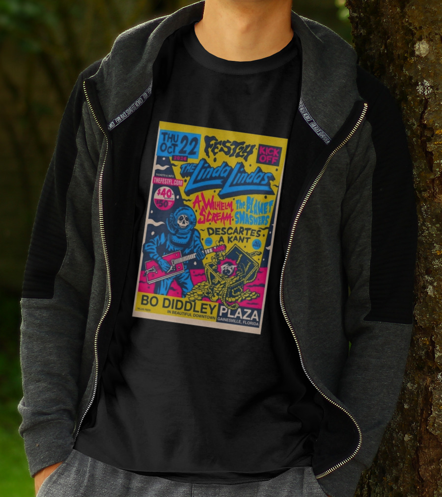 FEST 24 Kick Off 2026 The Linda Lindas Bo Diddley Plaza Gainesville Florida T-Shirt