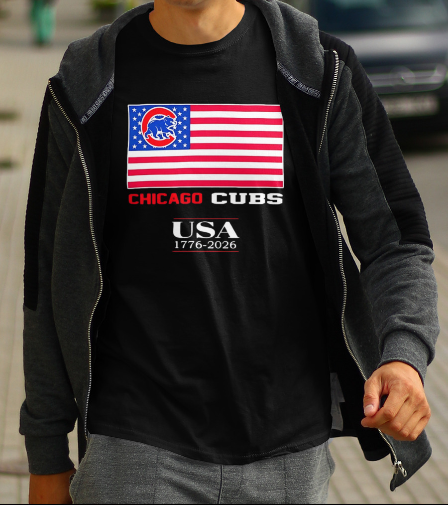 Chicago Cubs USA Flag 1776 2026 Celebration T-Shirt