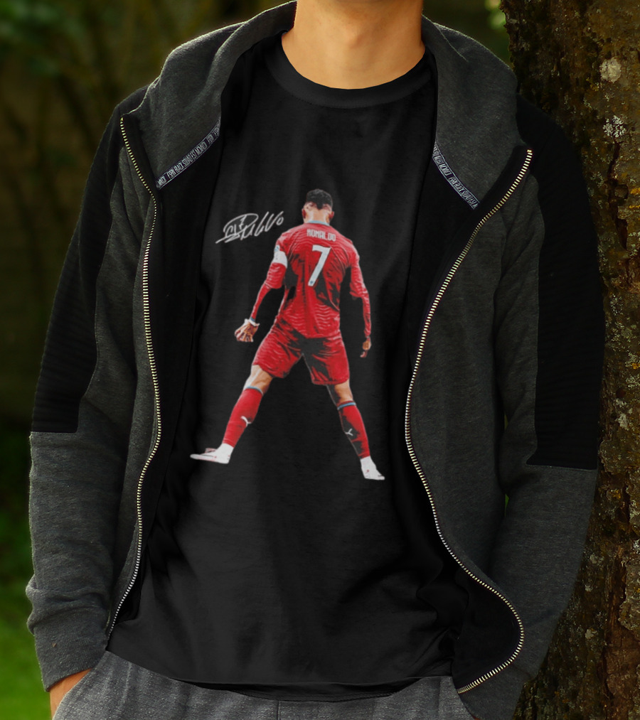 Cristiano Ronaldo Number 7 Portugal National Team Signature T-Shirt