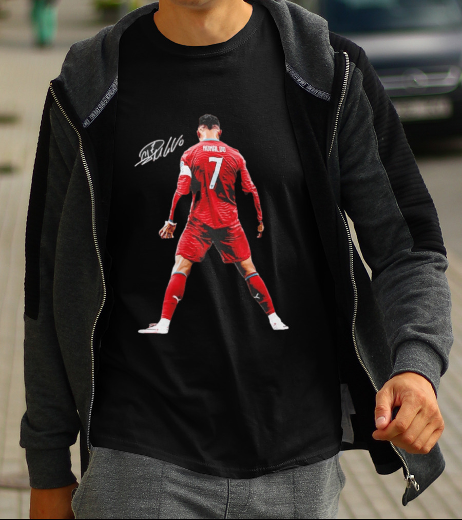 Cristiano Ronaldo Number 7 Portugal National Team Signature T-Shirt