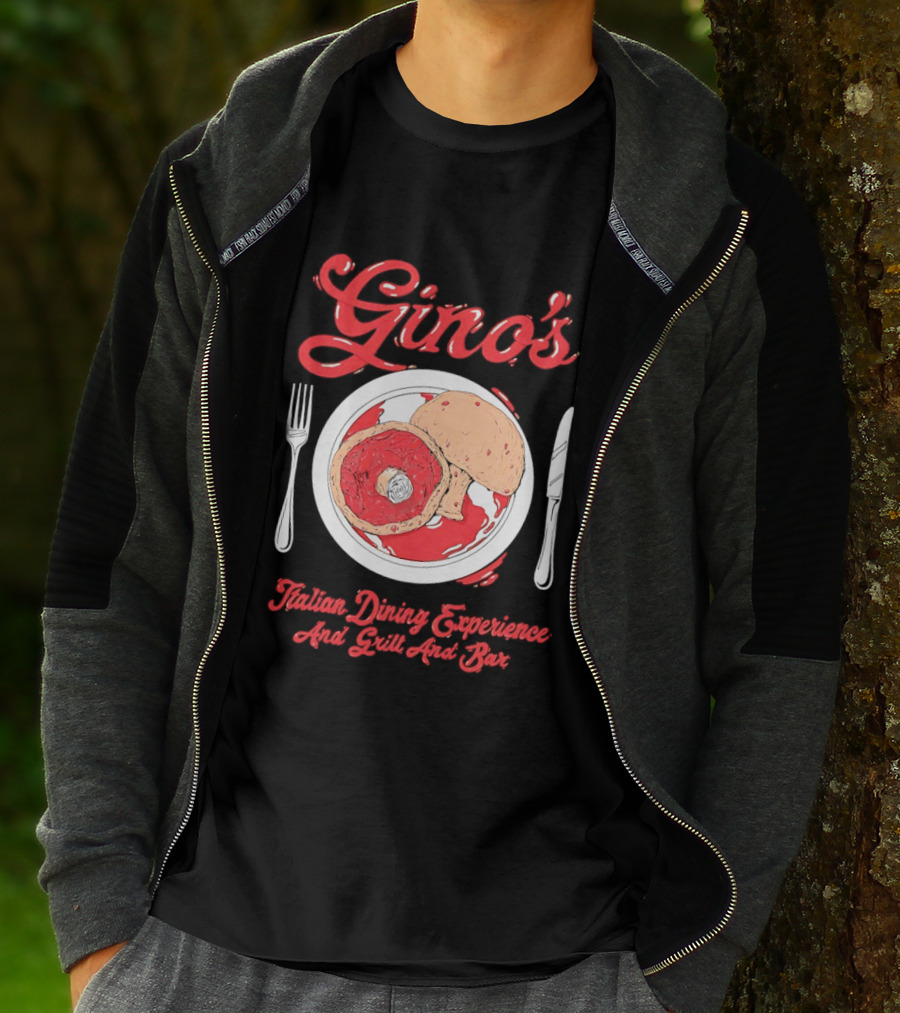 Gino's Italian Dining Experience And Grill And Bar Food Plate T-Shirt