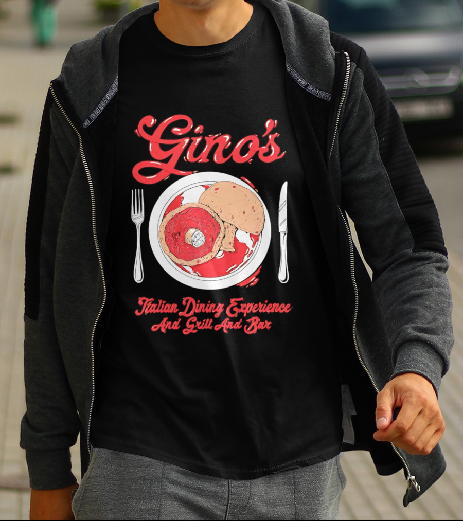 Gino's Italian Dining Experience And Grill And Bar Food Plate T-Shirt