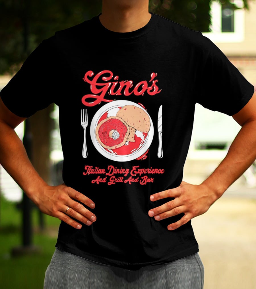 Gino's Italian Dining Experience And Grill And Bar Food Plate T-Shirt