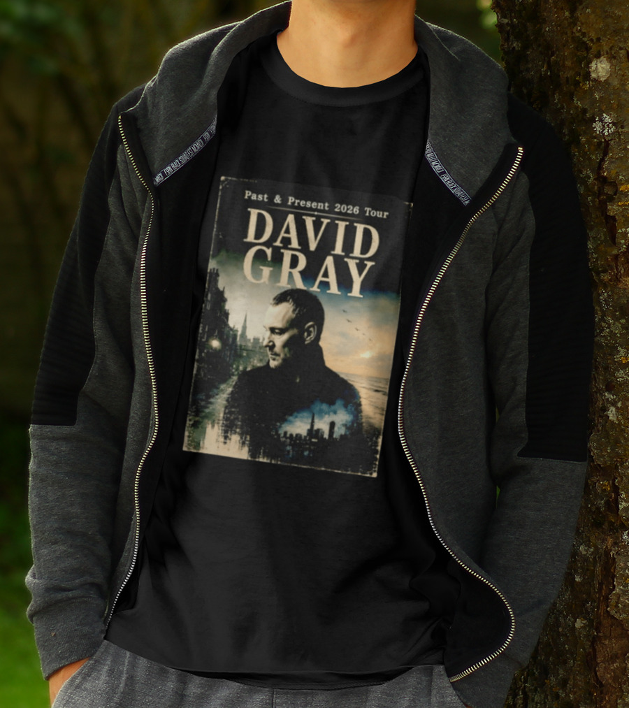 David Gray Past And Present 2026 Tour Cityscape T-Shirt