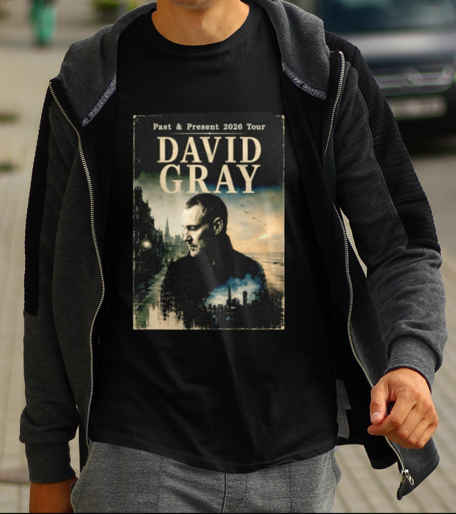 David Gray Past And Present 2026 Tour Cityscape T-Shirt