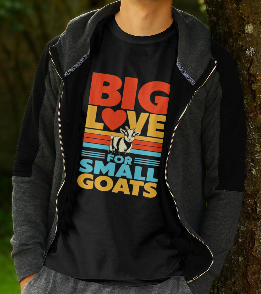 Big Love Heart For Small Goats Cute Animal T-Shirt