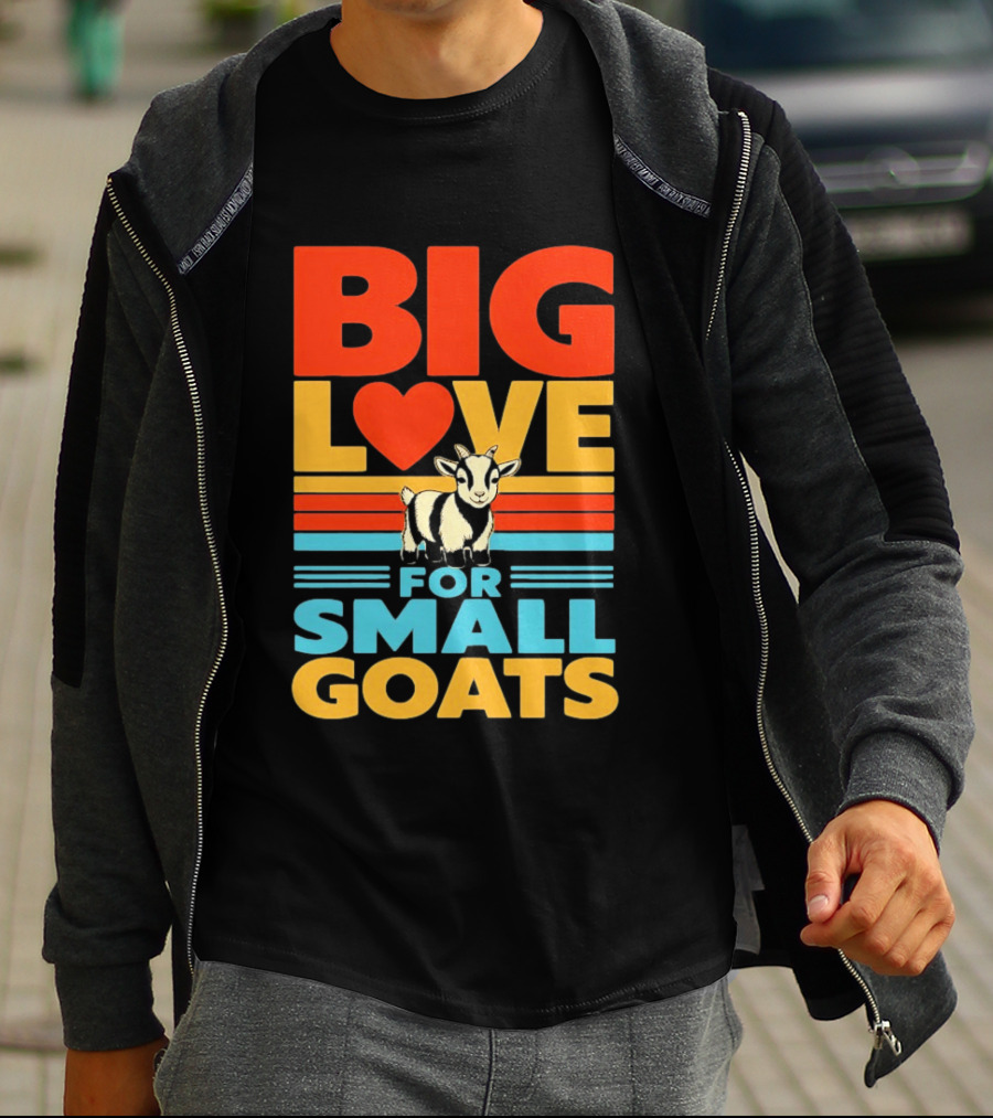 Big Love Heart For Small Goats Cute Animal T-Shirt