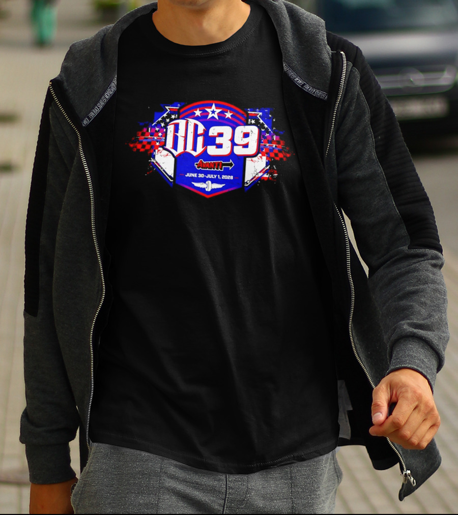 DC 39 Avanti Racing Event June 30 July 1 2026 Checkered Flags Stars Wings T-Shirt
