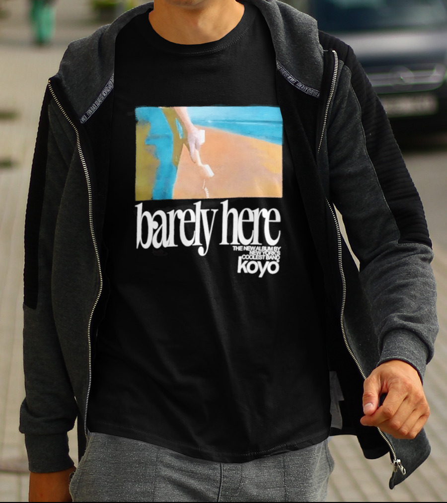 Koyo Barely Here Album Cover Art Beach Scene With Telephone T-Shirt