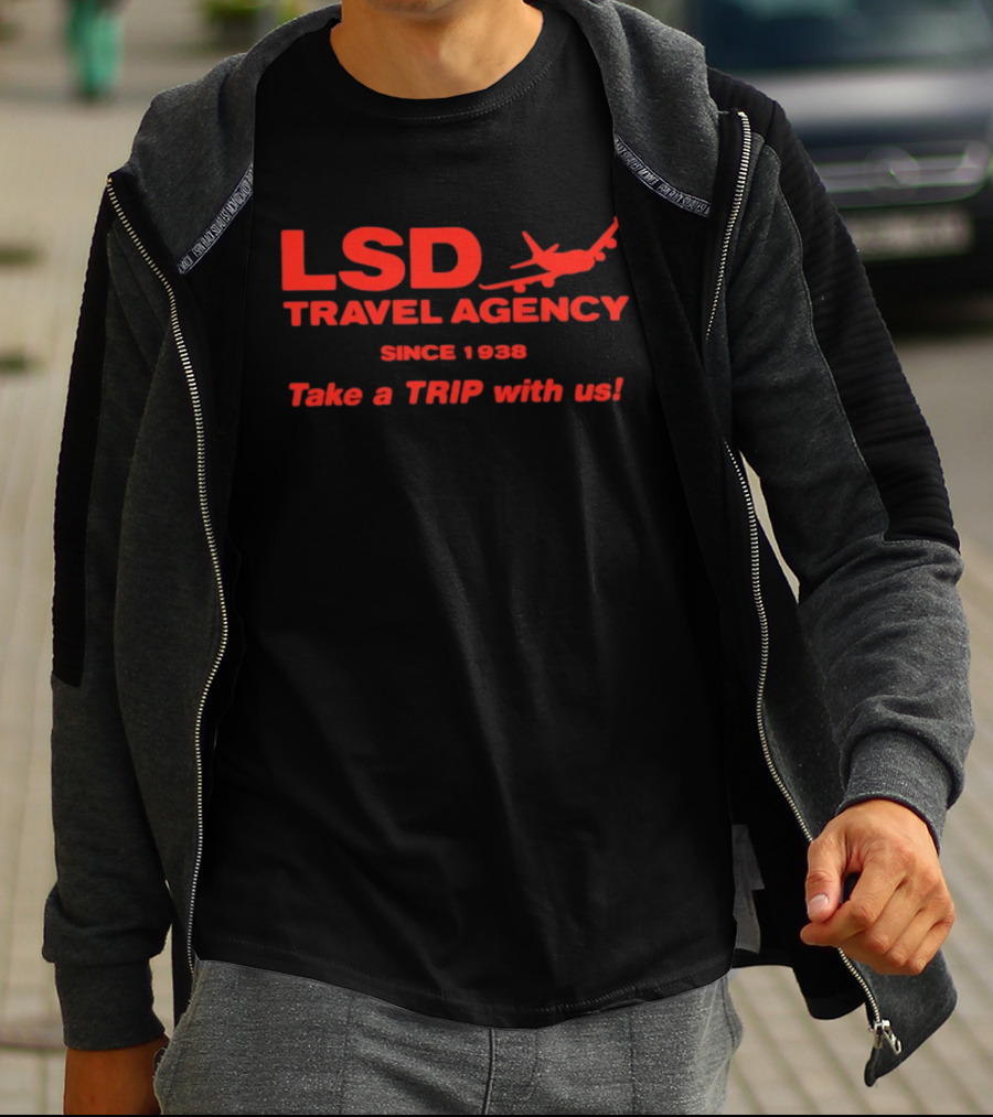 LSD Travel Agency Since 1938 Take A Trip With Us Airplane T-Shirt